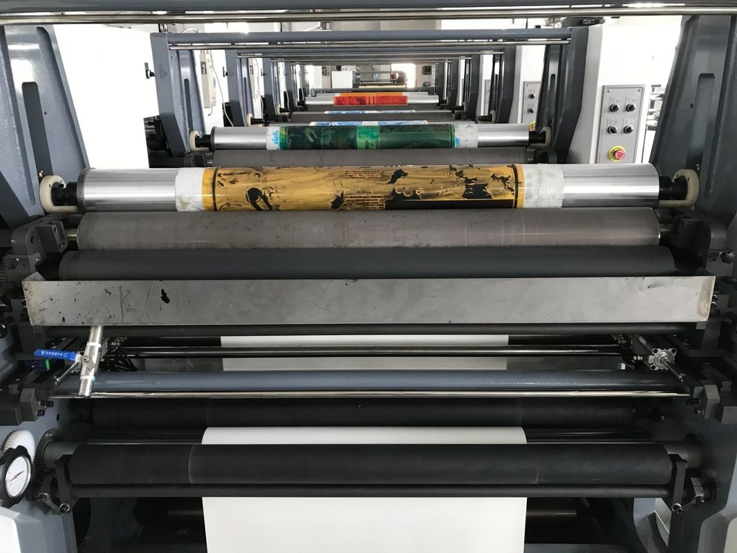 100mm 웹 롤러 지름과 UV IR 건조기로 PE 코팅 된 이중 플렉소 인쇄 기계